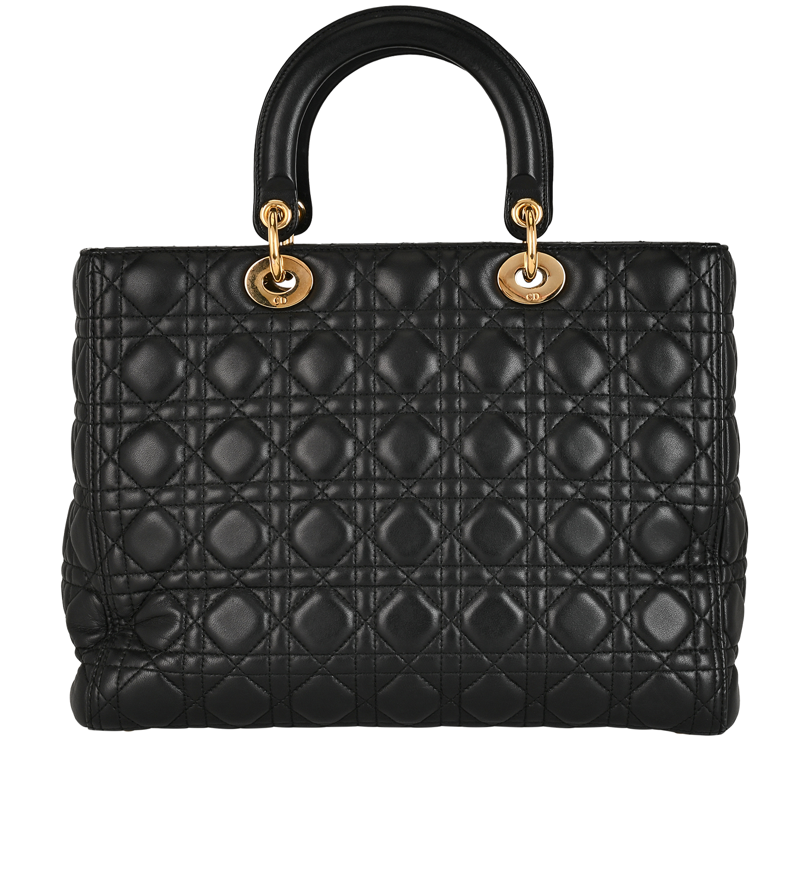 Large Lady Dior, &pound;2,200, Handbags, Black, Leather, Back view